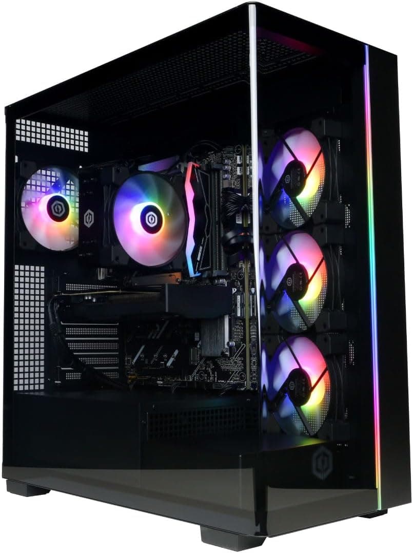 CyberPowerPC Gamer Master Gaming PC, AMD Ryzen 7 8700F 4.1GHz, GeForce RTX 5060 Ti 8GB, 16GB DDR5, 1TB PCIe 4.0 SSD, WiFi Ready & Windows 11 Home (GMA2900A2)