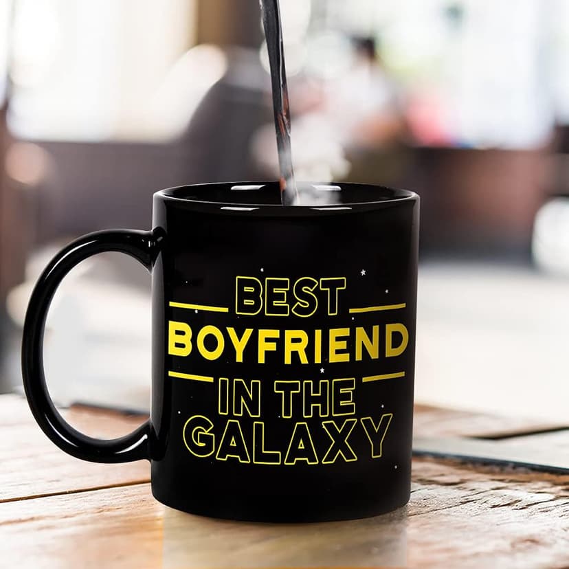 Fatbaby Best Boyfriend in the Galaxy Coffee Mug,Funny Birthday Valentine's Day Christmas Gifts For Boyfriend Him Tea Cup 11 oz