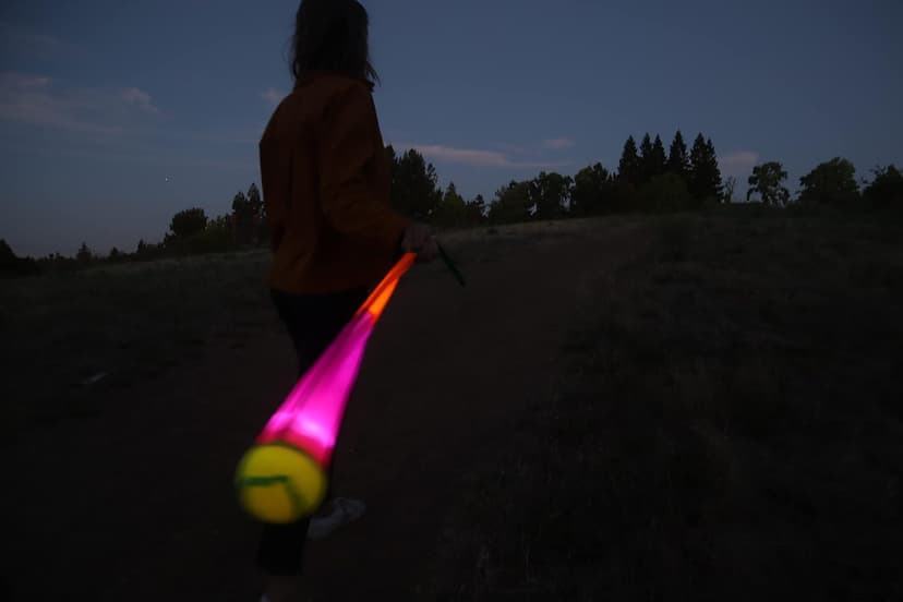 Foxtail LED - Outdoor Throw and Catch Light Up Game - Foam Ball & Tail Glow at Night - Play in The Dark - Fun Gift Idea for Kids & Adults, Boys & Girls