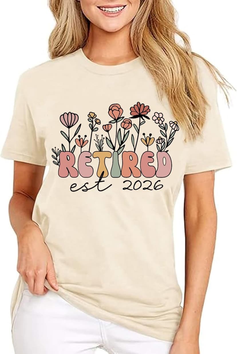 2026 Retirement Shirts Gift for Women Retired Gifts for Wife, Mom, Coworker, Boss Ideas Tops Tees