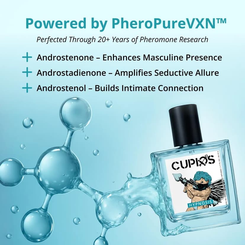 Cupids Original Hypnosis 2.0 Eau de Parfum Pheromone Cologne for Men – Long-Lasting Fresh Fragrance, 50ml