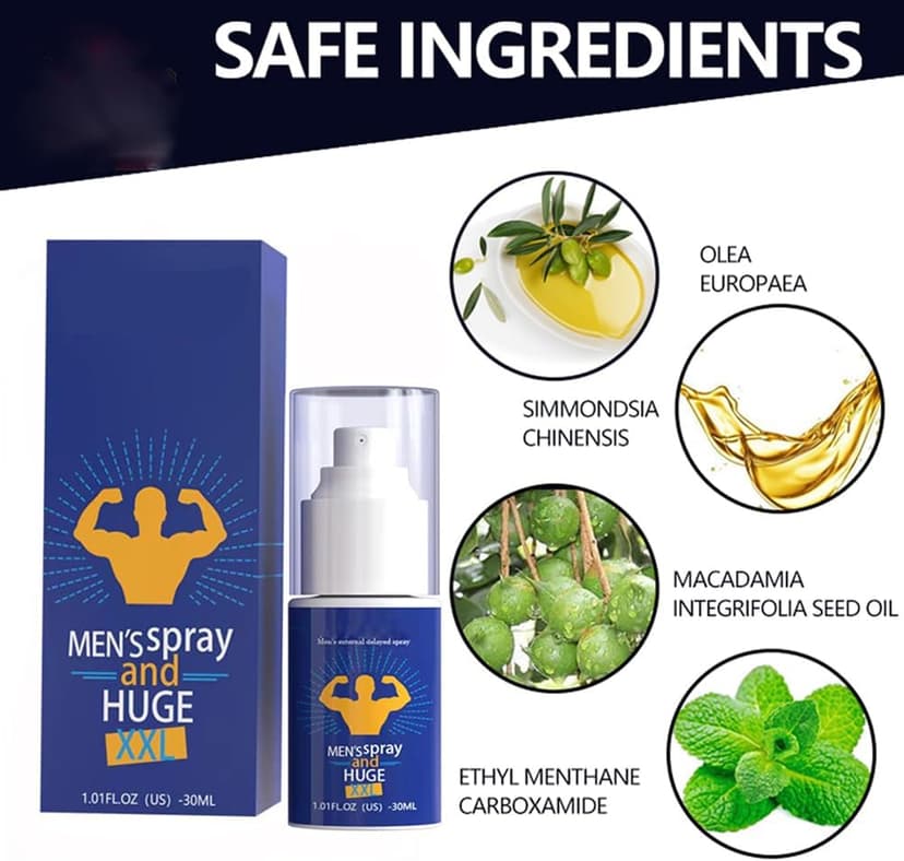 Men's Best External Delay Spray for Long Last | Delayed Sprayer for Man Heavy Duty | Travel Stud Size Enhancer Spray
