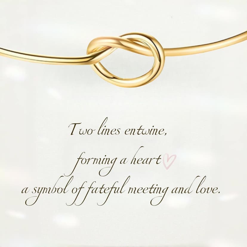 Best Friend Gifts for Women - Forever Love Knot Friendship Bracelets, Friendship Gifts for Women, Gifts for Best Friend Woman, Best Friend Birthday Gifts, Adjustable Bracelet for Christmas