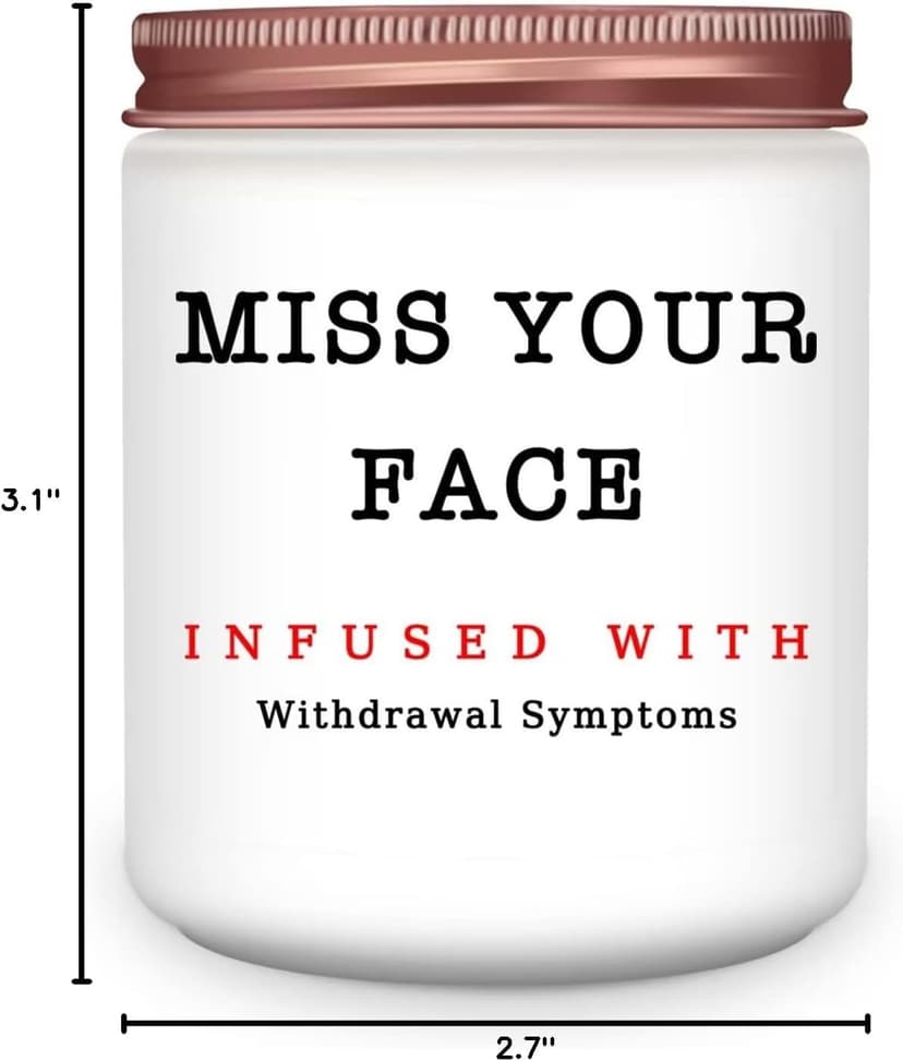 Homsolver Gifts for Women, Men, Friends, Sister, Bestie, Christmas Birthday Candles for Her Him, Unique Friendship Gift for Friend, Miss Your Face Scented Candle