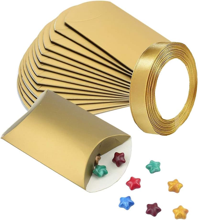 50 Sets Vintage Key Bottle Openers, Wedding Favor Souvenir Gift for Guests with Escort Card Thank You Tag Pillow Box and Satin Ribbon (Gold)