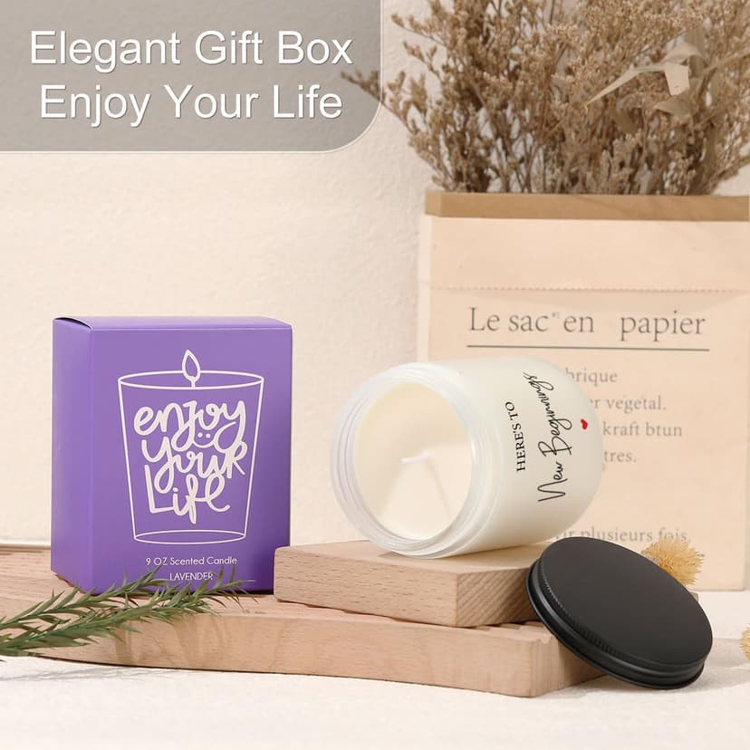 New Beginnings Gifts for Women Going Away Gifts for Coworkers Women Leaving Farewell for Coworkers Moving Away for Friends Divorce Housewarming Scented Candles Lavender