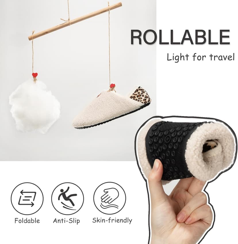 ATHMILE House Slippers for Women Men Indoor Barefoot Slippers Socks Furry Slip on House Shoes Cozy Comfy for Home Bedroom Travel Yoga