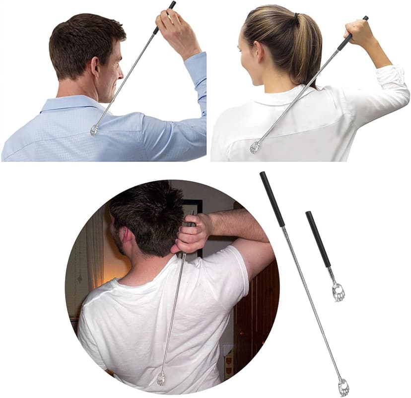 WOVTE Bear Claw Extendable Back Scratcher for Men Women, Stocking Stuffers for Adults Men, Mothers Day Fathers Day Birthday Christmas Gifts for Men Women Mom Dad Husband