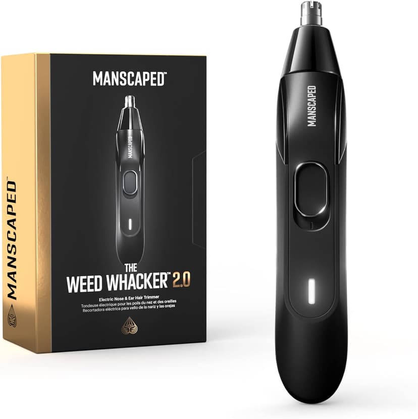 MANSCAPED MANSCAPED® The Weed Whacker® 2.0 Electric Nose & Ear Hair Trimmer – 7,000 RPM Precision Tool with Rechargeable Battery, Wet/Dry, Easy to Clean, Improved Stainless Steel Replaceable Blade
