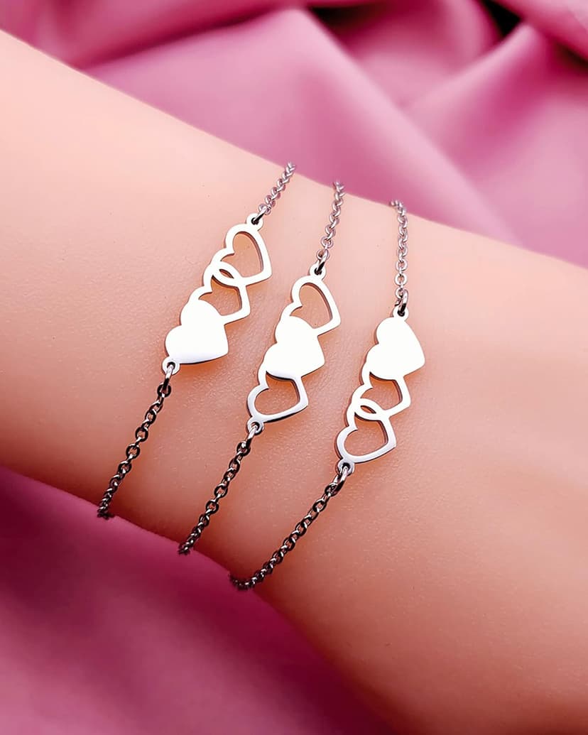 HOFOYA Sisters Best Friends Forever Matching BFF Necklace Set for 2 3 4,Mom Daughter Necklaces,Friendship Necklace,Christmas Birthday Gift for Women Teens BFF Sister.