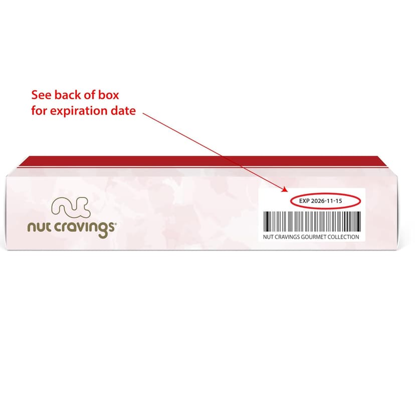 NUT CRAVINGS - Diwali Mixed Nuts Gift Basket in Red Gold Box (7 Assortments, 1 LB) Food Arrangement, Healthy Snack Care Package, Food Assortments