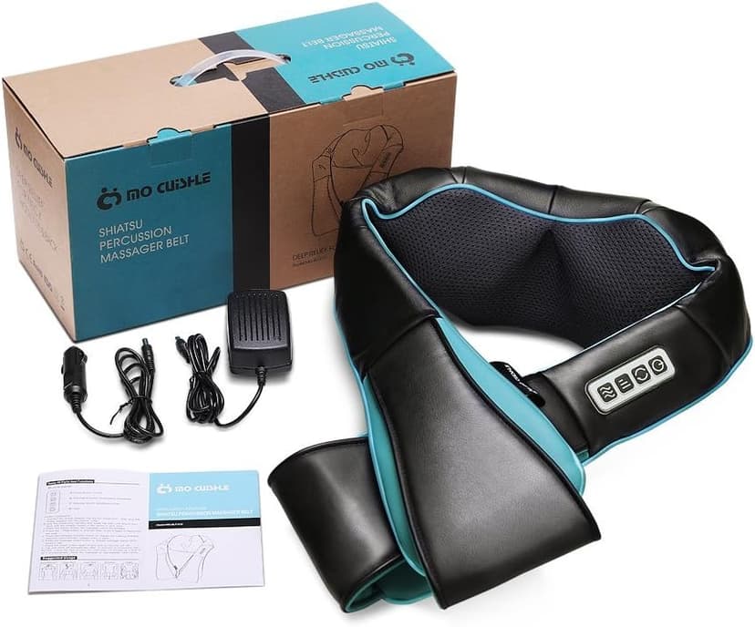 Mo Cuishle Shiatsu Back Shoulder and Neck Massager with Heat, Electric Deep Tissue 4D Kneading Massage, Best Gifts for Women Men Mom Dad, Fathers Day, Mothers Day, Christmas Gifts