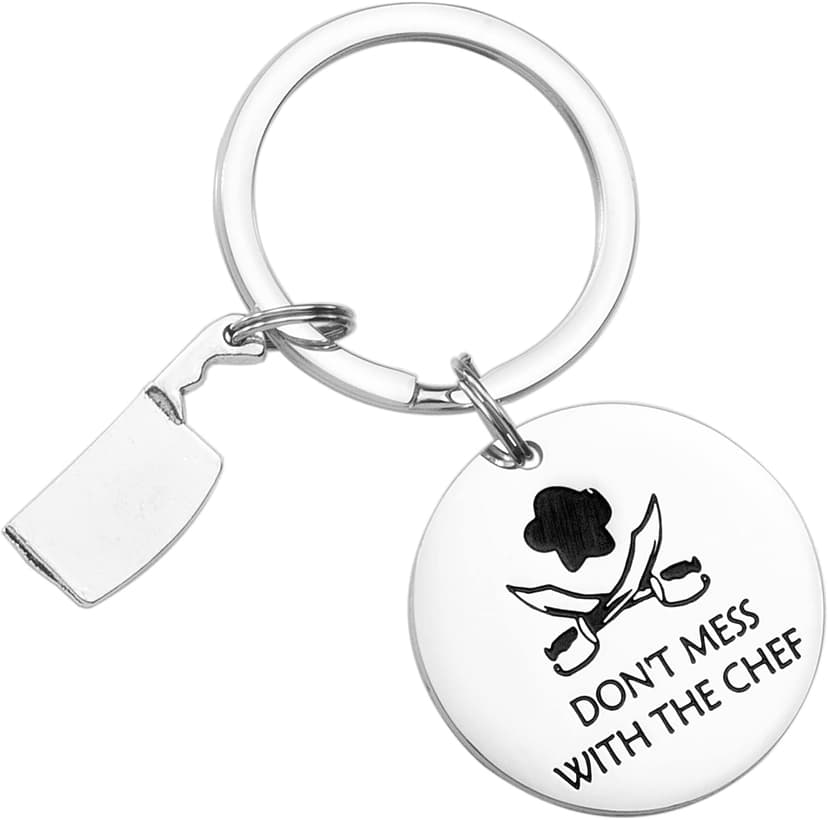 HUTIMY Chef Gifts Keychain for Cooks Men Women Best Chefs Jewelry Ideas Culinary Gift Baking Themed Presents for a Baker the Cooker Cook Keychain