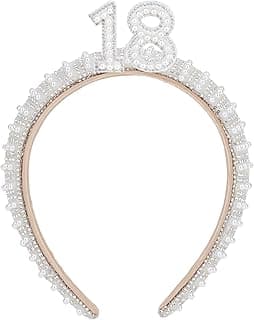 WHAVEL 18th Birthday Decorations for Girls - Happy 18th Birthday Headband - Girls Birthday Party Decorations