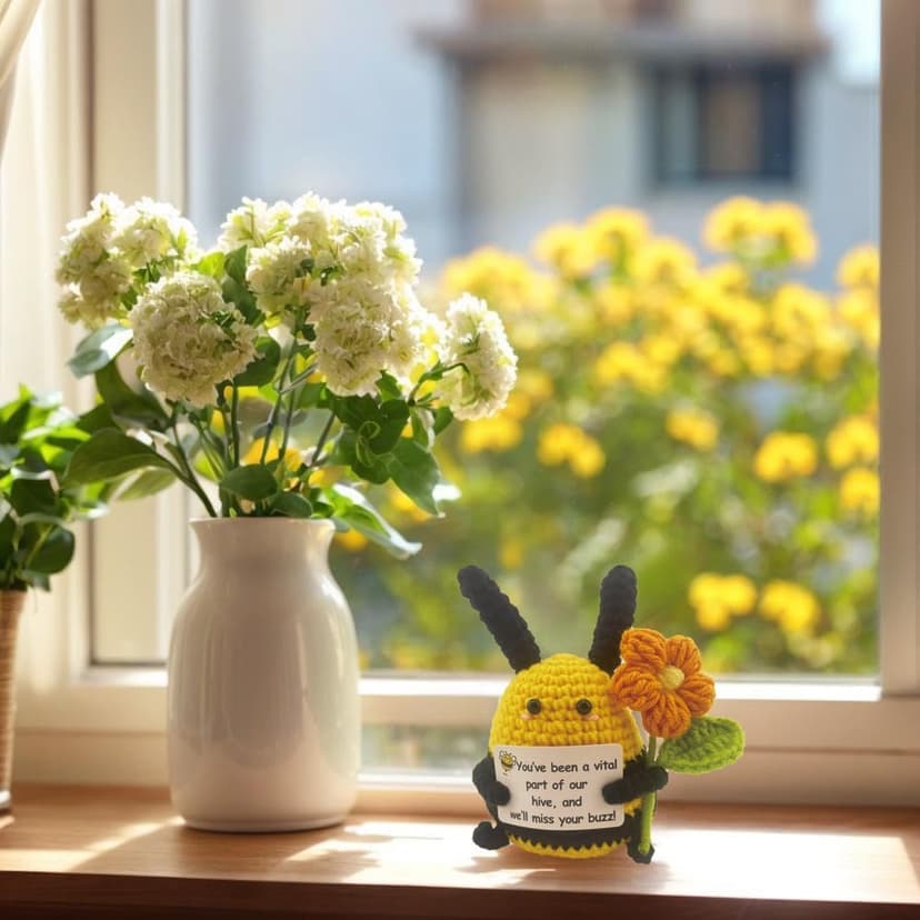 Coworker Leaving Gifts for Women Men, Going Away Gifts, Gift for Farewell Retirement Goodbye, Appreciation Gift for Leaving Coworker Friend Neighbor Teammate, Positive Bee with Card (Upgraded Version)