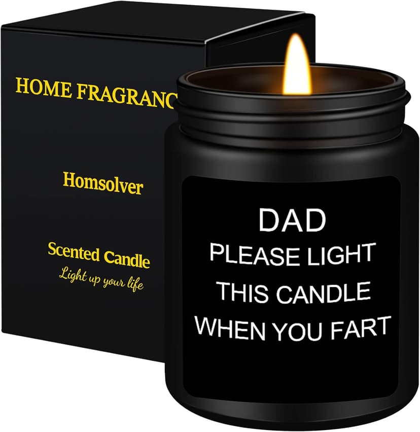 Homsolver Gifts for Dad, Fathers Day Christmas Birthday Dad Gifts from Daughter Son - Sandalwood Scented Candle (7OZ)