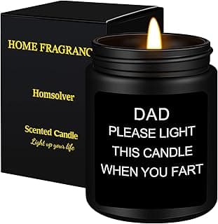 Homsolver Gifts for Dad, Fathers Day Christmas Birthday Dad Gifts from Daughter Son - Sandalwood Scented Candle (7OZ)