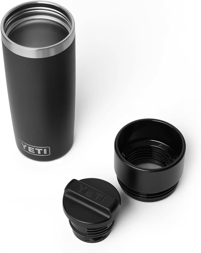 YETI Rambler 16 oz Travel Bottle, Stainless Steel, Vacuum Insulated with Leakproof Commuter Cap, Black