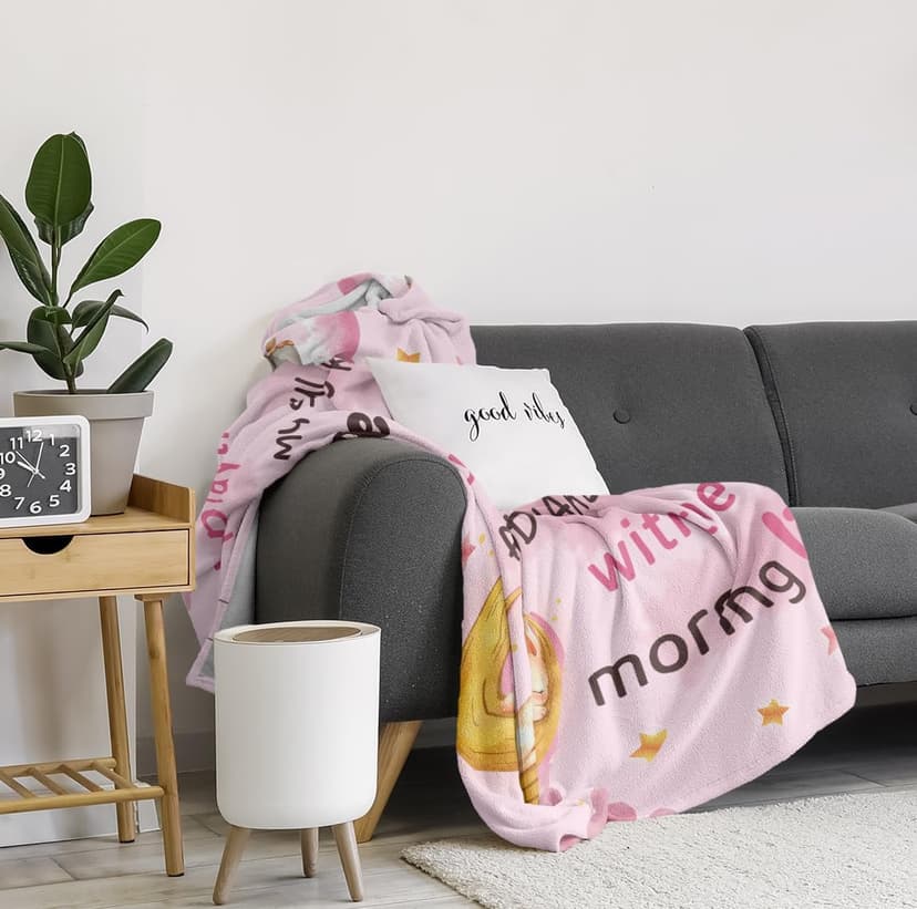 Nicetous Baptism Gifts for Girl Boy Blanket 50x40in, Baptismal Gifts for Women/Kid/Baby Girl, Baptism Favors, Christening Gifts for Girls, Baptism Gift Idea Throw Blanket