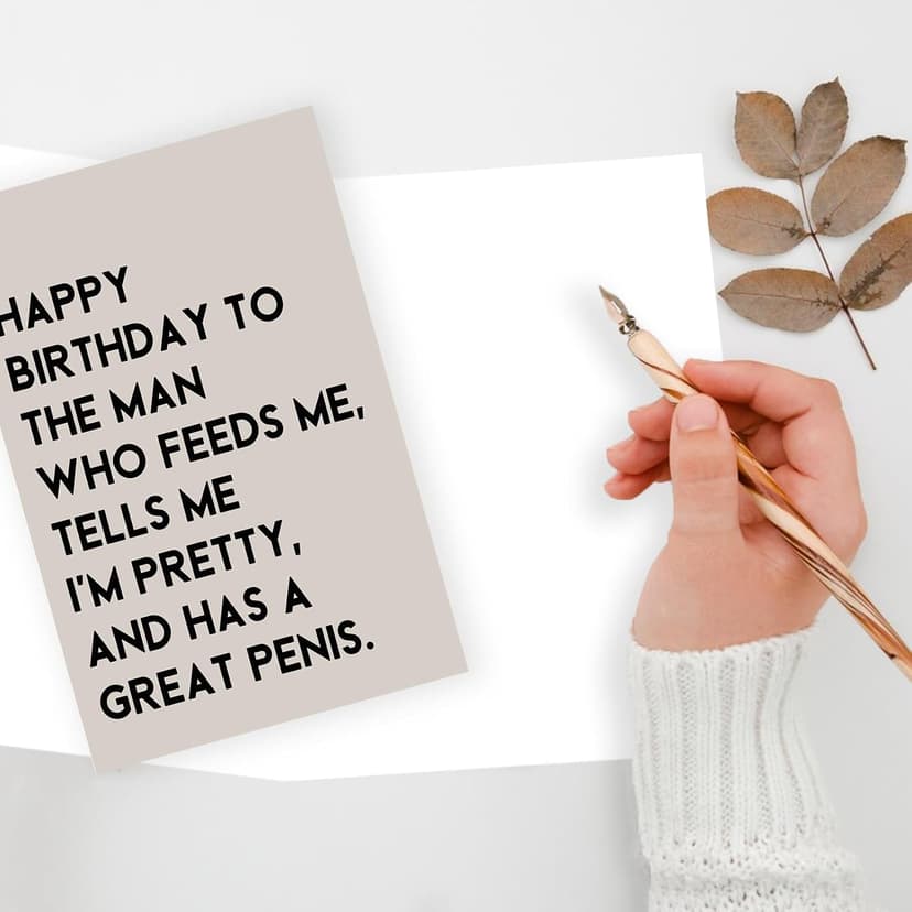 Funny Birthday Card Gift for Men Husband Boyfriend Him,Cheeky and Romantic Bday Card