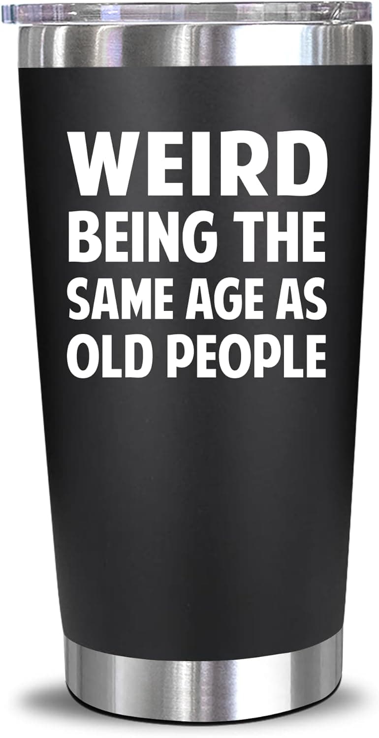 NewEleven Gifts For Men, Women - Funny Gag Gifts Ideas For Dad, Mom, Grandpa, Grandma, Husband, Wife, Uncle, Him - 40th 50th 60th 70th 80th Birthday Gifts For Men Women – 20 Oz Tumbler