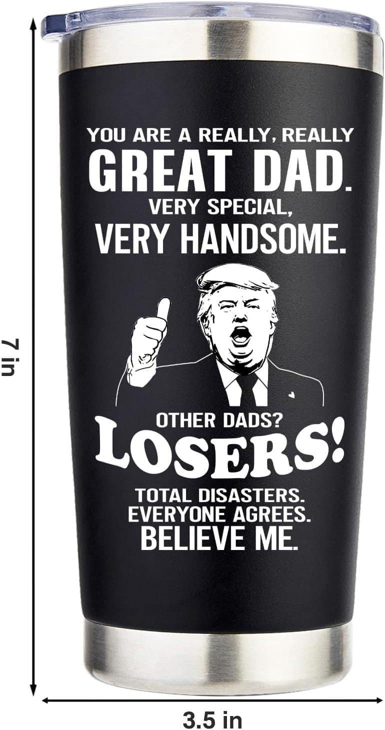Gifts for Dad from Daughter, Son, Kids on Fathers Day, Christmas, Birthday - Funny Dad Birthday gift Ideas -Fathers - Best Dads Ever Gifts, Pefect for 20oz Stainless Steel Tumbler
