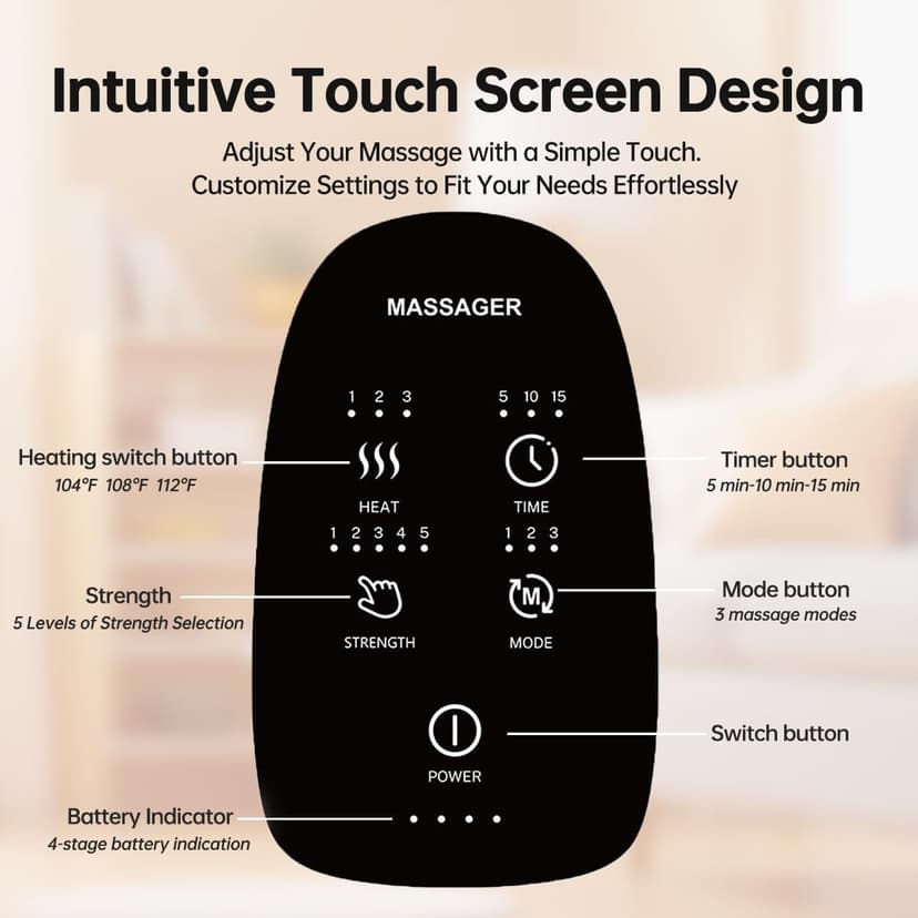 Hand Massager with Heat and Compression for Arthritis and Carpal Tunnel Relief, Finger Wrist Hand Therapy Equipment Pain Relief,Thoughtful Gifts for Women,Man(Gray)