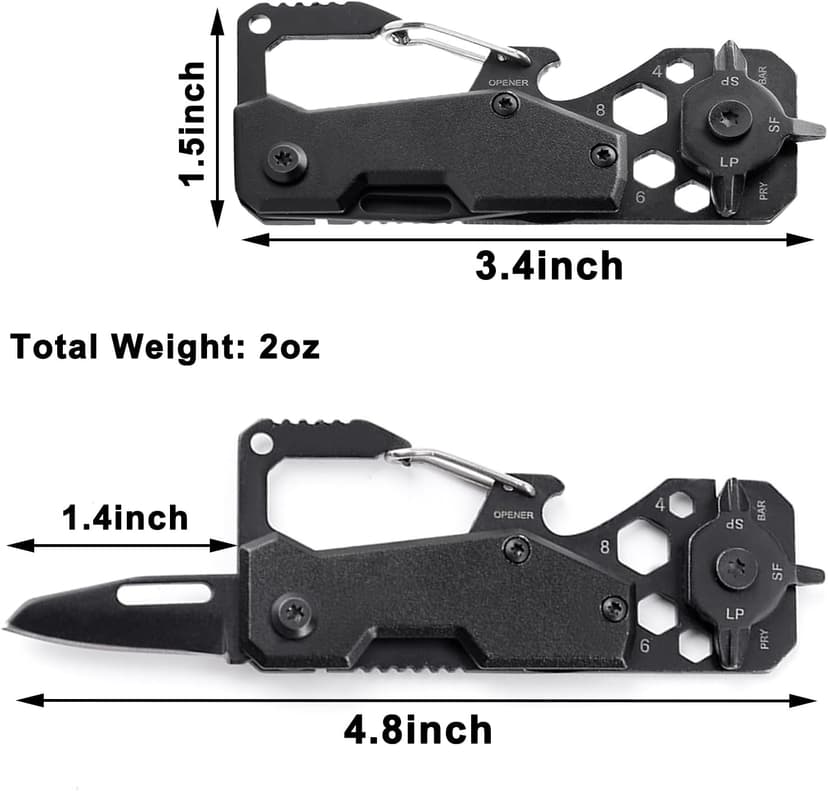 Mens Gifts Multi Pocket Knife - Unique Gift Ideas for Christmas Stocking Stuffers Birthday Valentines Fathers Day Anniversary, Novelty Folding EDC Knife for Xmas Secret Santa Gifts for Him Dad Husband