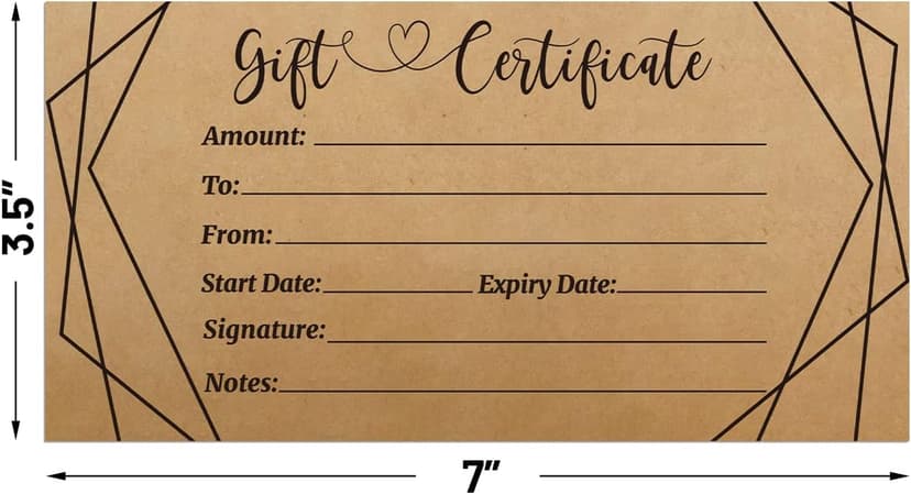 ceiba tree Kraft Blank Gift Certificates for Business 30 Pcs Black Foil Certificate Cards with Envelopes for Salon Restaurants Spa Birthday