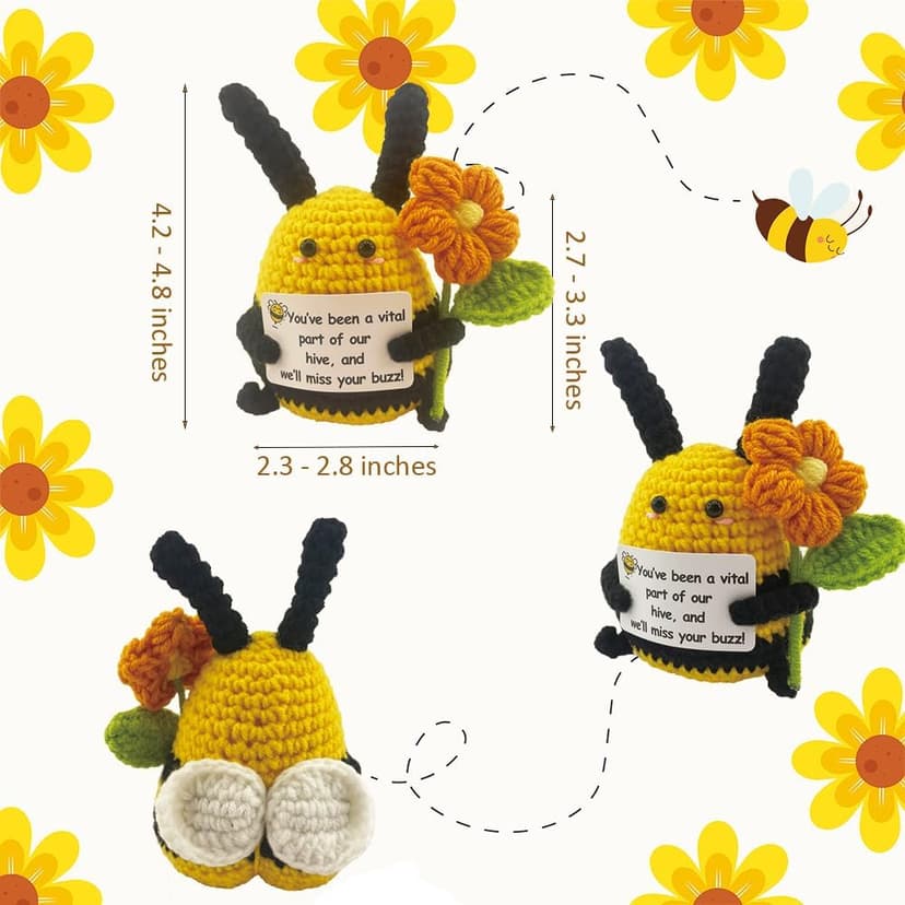 Coworker Leaving Gifts for Women Men, Going Away Gifts, Gift for Farewell Retirement Goodbye, Appreciation Gift for Leaving Coworker Friend Neighbor Teammate, Positive Bee with Card (Upgraded Version)