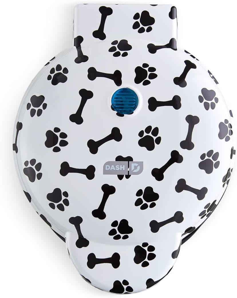 DASH Dog Treat Maker, 8-Bones, Non-Stick, Homemade Dog Snacks with Pet Approved Recipes - White