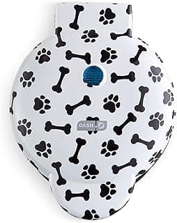 DASH Dog Treat Maker, 8-Bones, Non-Stick, Homemade Dog Snacks with Pet Approved Recipes - White