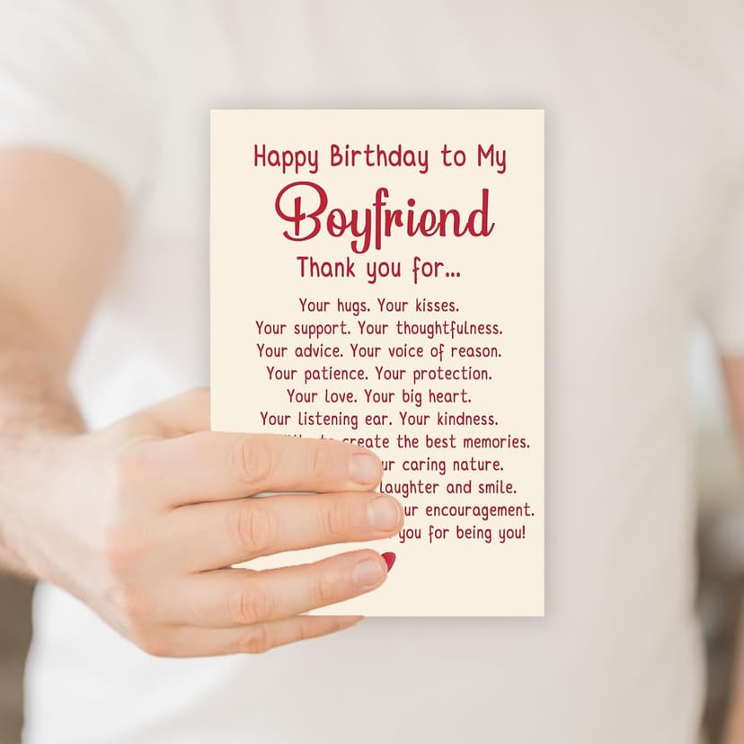 Happy Birthday Card & Gifts for Boyfriend,Funny Birthday Card for Boyfriend,Romantic Birthday Gifts for Boyfriend,Happy Bday Card