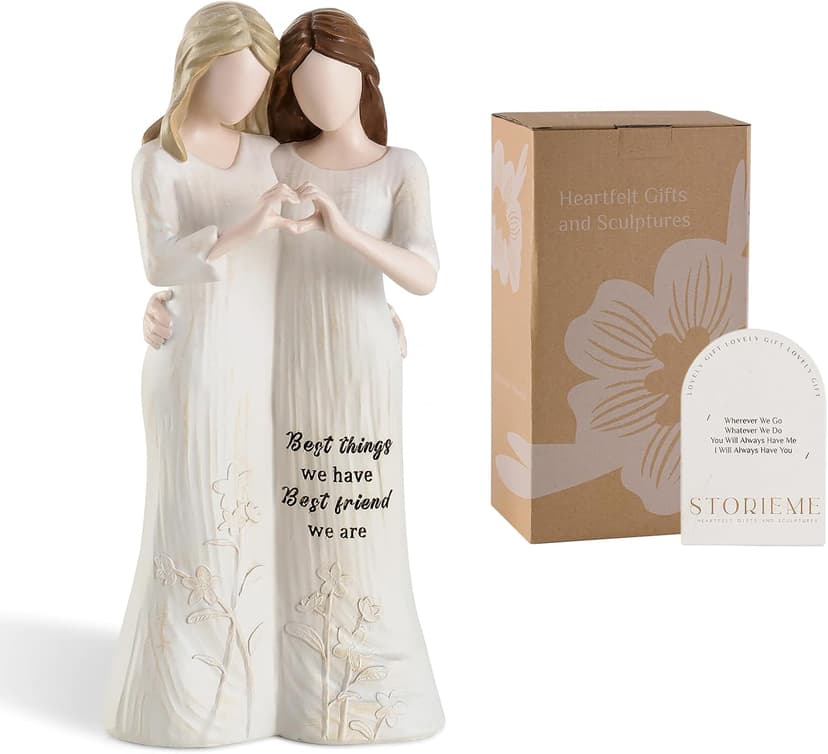 Best Friend Figurines - Friendship Bestie Gifts for Women - Christmas Birthday Gifts for Sisters from Sister