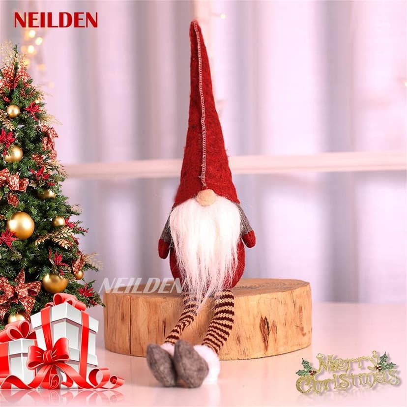 3pcs New Christmas Decoration Long Legs Rudolph Doll Christmas Children Gift Hotel mall Window Decoration