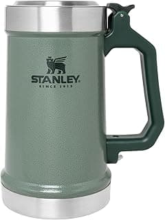 STANLEY Classic Bottle Opener Beer Stein 24 oz | Flip Up Lid and Heavy Duty Handle with Built In Bottle Opener | Insulated Stainless Steel Beer Mug | BPA-Free