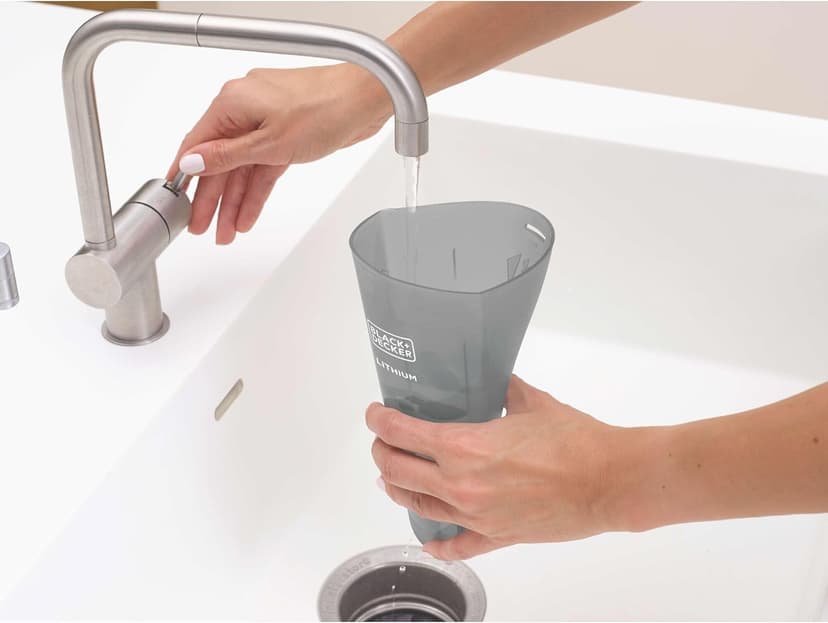 BLACK+DECKER Cordless Lithium Handheld Power Vacuum with Wall Mount Base and Charger, White (HNV220BCZ10FF)