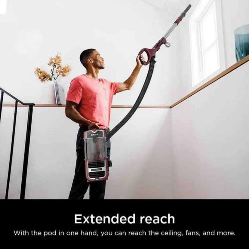 Sharky Navigator Pet Upright Vacuum – Deep Carpet & Floor Cleaning with HEPA Filter and Lift-Away Canister