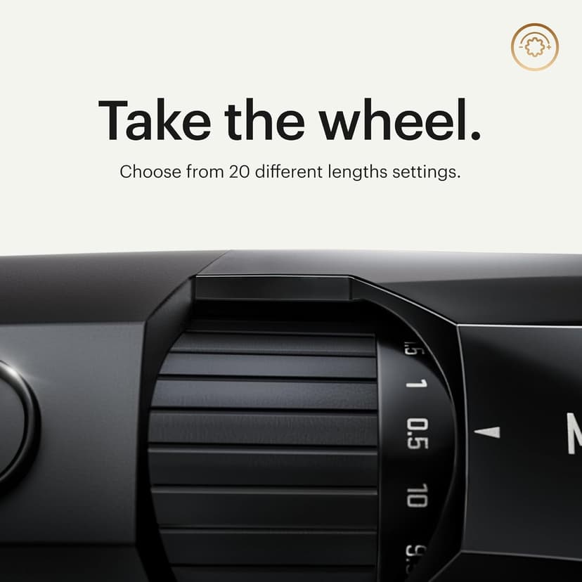 MANSCAPED MANSCAPED® The Beard Hedger® Premium Men's Beard Trimmer, 20 Length Adjustable Blade Wheel, Stainless Steel T-Blade for Precision Facial Hair Trimming, Cordless Waterproof Wet/Dry Clipper