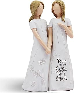BORLESTA Best Friend Birthday Gifts for Women - Friendship Gifts for Women, Gifts for Friends Women, Sister Birthday Gifts, Bestie Gifts for Women - Friend Hand-Painted Figure