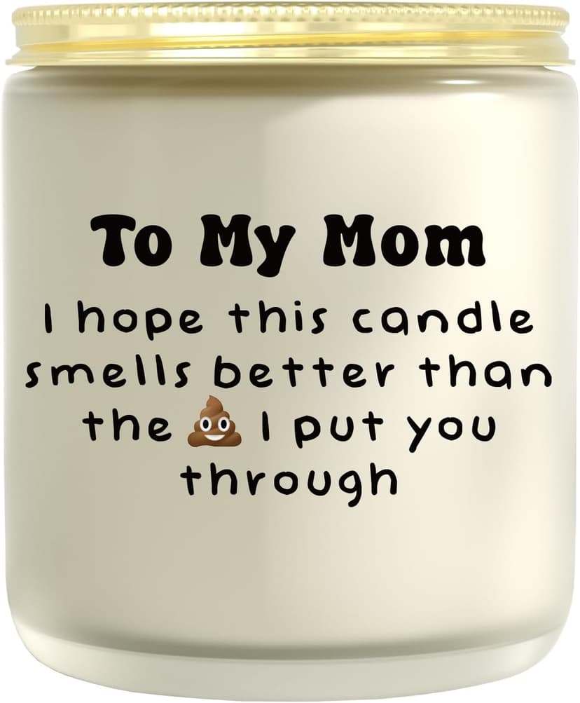 Lavender Scented Mom's Funny Christmas Candle
