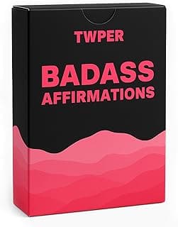 Badass Affirmation Cards for Women – 100 Daily Motivational Inspirational Cards for Self Care Positive Healing– Funny Birthday Gifts for Her Friends Teens