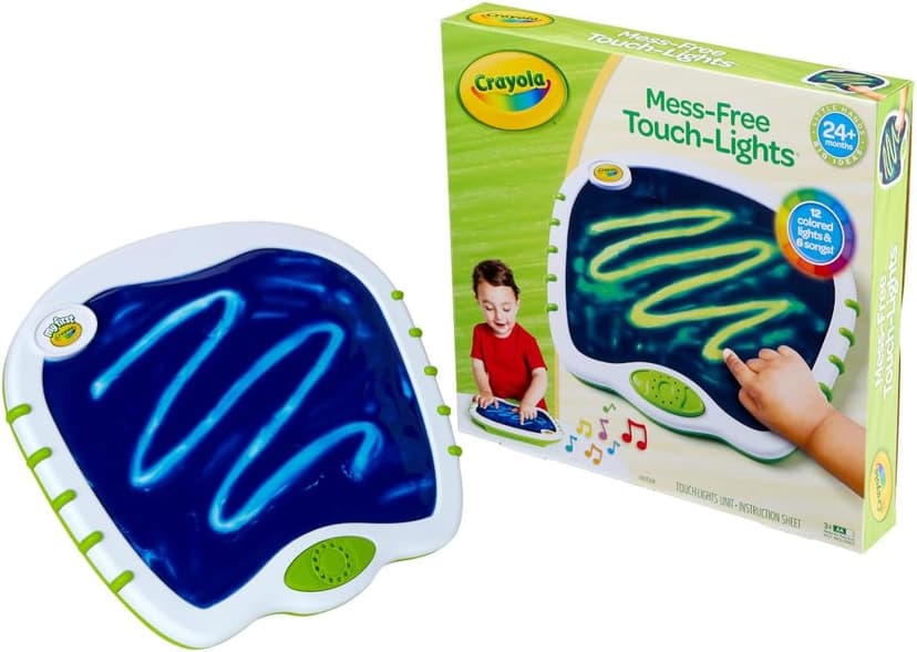Crayola Toddler Touch Lights, Musical Sensory Toys for Toddlers, Light Up Drawing Pad, Mess Free Painting, Travel Activity, Gift for Toddlers, 2+