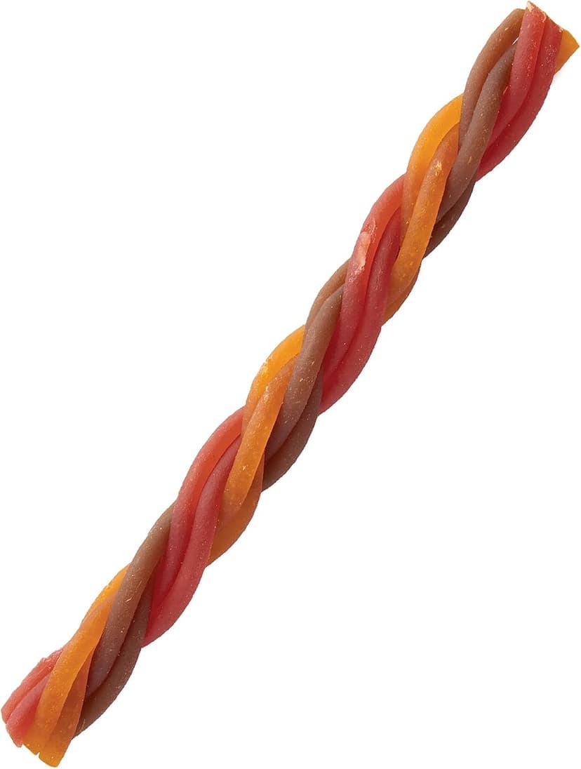 Dreambone Triple Flavor Twisties, 25 Count, Rawhide-Free Dog Chews Made with Real Beef, Pork & Chicken, 7.05 Ounce (Pack of 1)