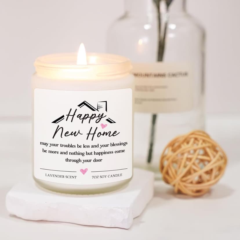 House Warming Gifts New Home Housewarming Gifts for Women Men Friend New Home Gift Ideas Cool New Homeowner Gift House Warming Apartment Party Decor Closing Presents for Home Buyers Scented Candle