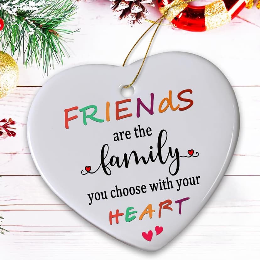 Friends Christmas Ornaments 2025, Friend Ornaments for Women, Friends are The Family We Choose Ornament, Best Friend, Friendship Gifts for Women