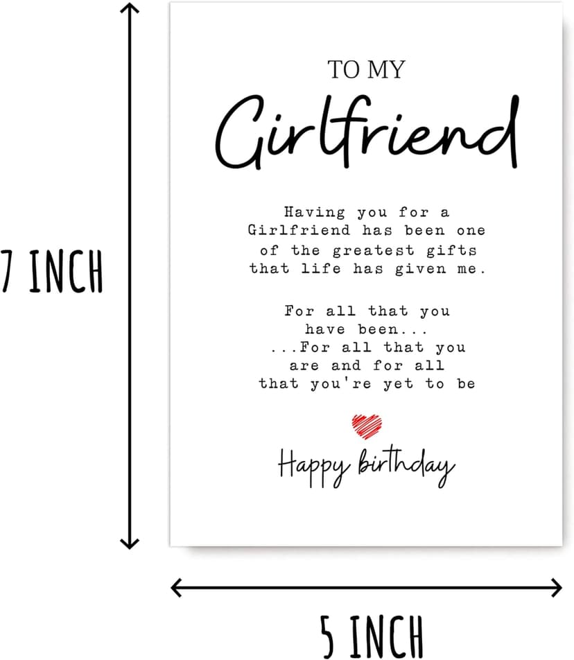 To My Girlfriend - Girlfriend Birthday Card - Girlfriend Is The Greatest Gifts In My Life - Birthday Card For Girlfriend - Gift For Girlfriend Card