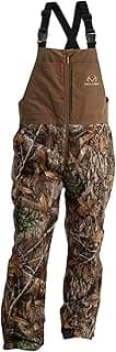Realtree Men's Camo Hunting Insulated Water Resistant Breathable Midweight Super Warm Bibs Coveralls