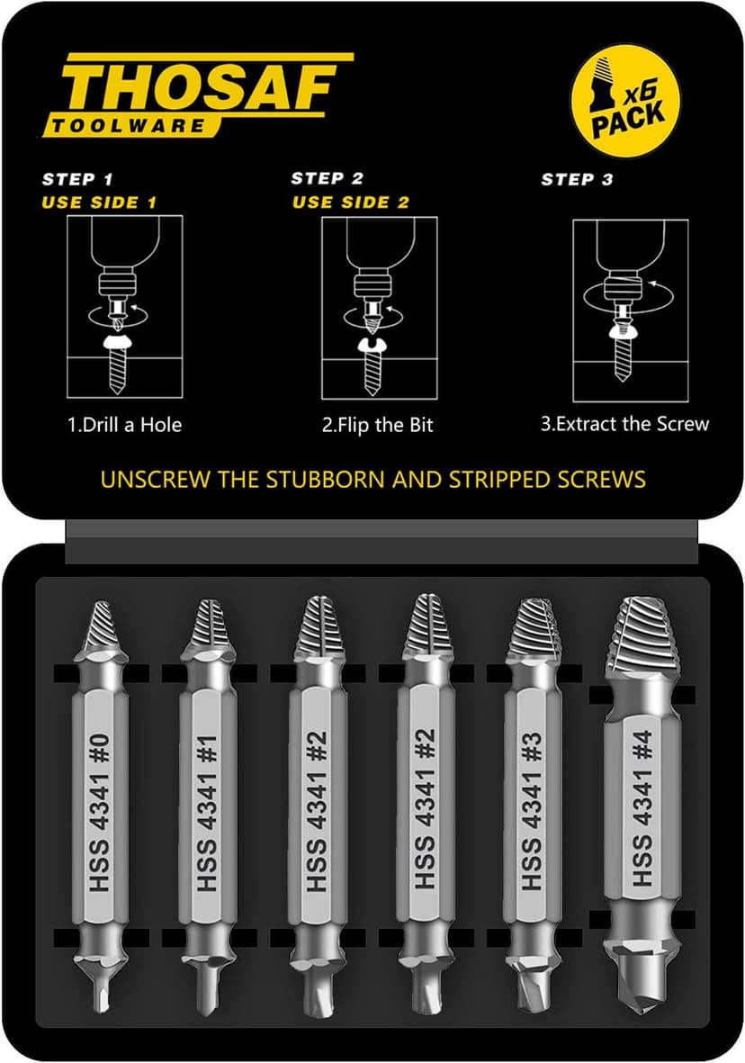 Gifts for Men,Damaged Screw Extractor Set-Christmas Stocking Stuffers for Men Adults Him,Mens Gifts for Dad,Husband,Stripped Screws Nuts & Bolts Drill Bit Tools for Easy Removal of Rusty Broken Screw