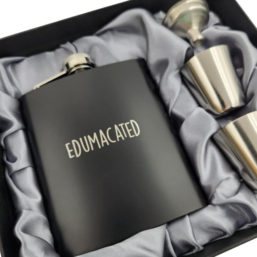 College Graduation Gifts Men 2025, Masters Degree Graduation Gifts, Funny Grad 2025 Present, Adult Graduate Gift Men, Brother Grads Gifts, Nurse Grads Gifts for Women, Edumacated Funny Flask